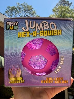 Jumbo Hex-A-Squish Kids Toy - Pink/Purple